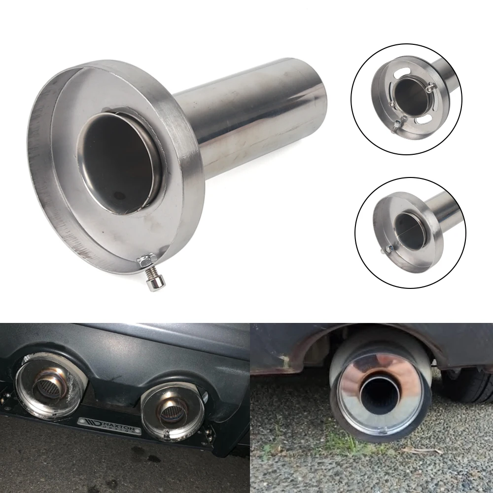 Silberner Stahl Abnehmbarer Edelstahl Auto-Auspuff-Schalldämpfer Universal 3,5" /4'' / 4,5'' Rund