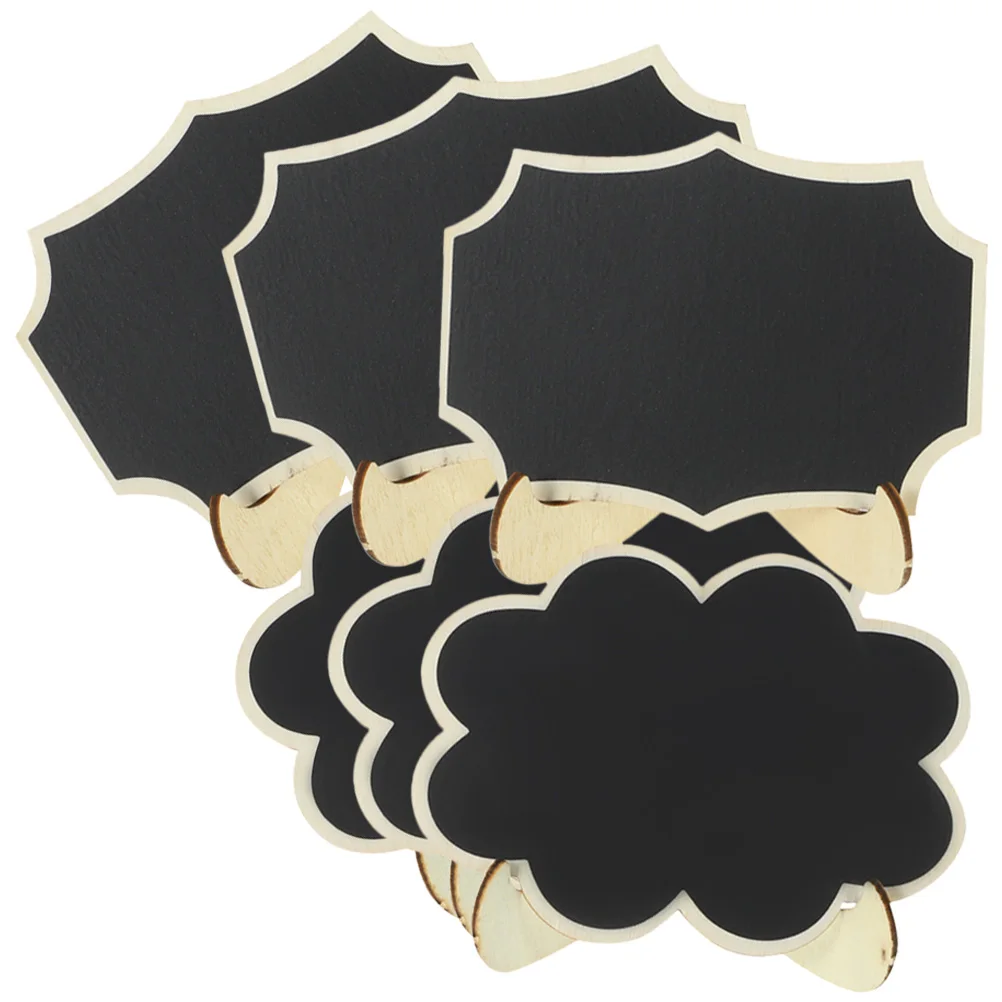 

6pcs Small Blackboard Blackboards For Weddings Seat Signs Mini St Display Wooden Craft Home Office Hotel Christmas Table