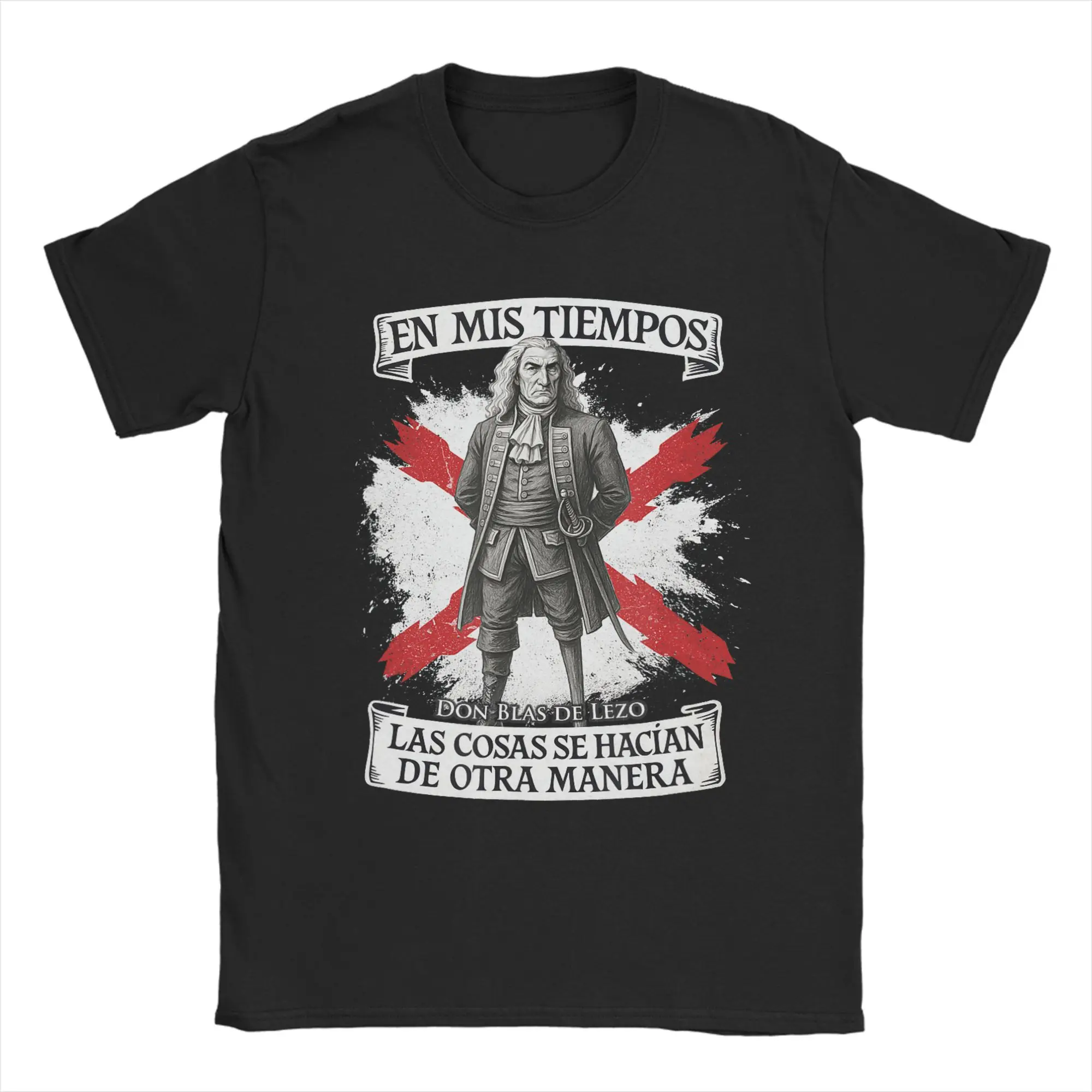 Men T-Shirt Blas de Lezo Spanish Crazy Pure Cotton Tee Shirt Short Sleeve  T Shirts Crewneck Tops Gift Idea