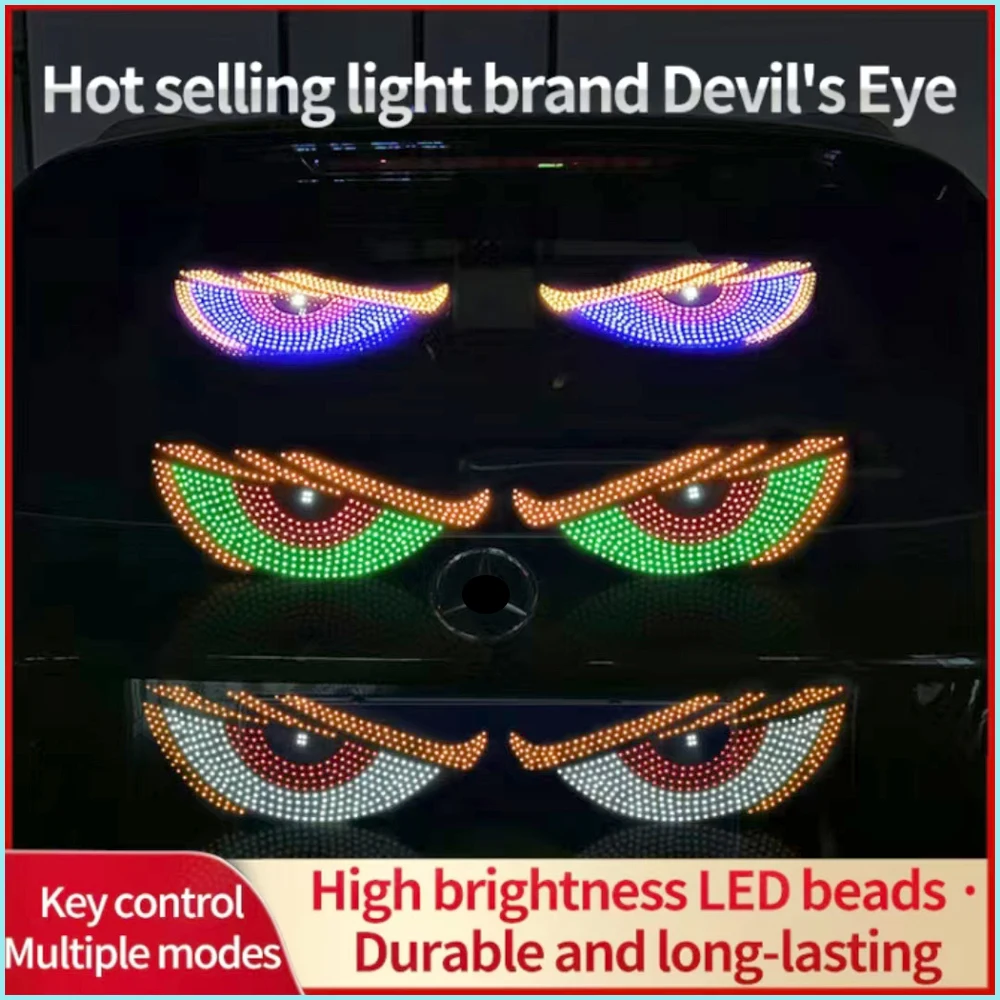 

Dynamic Devil Eyes Light Car Windshield Dynamic LED Matrix Panel Screen Light for Car Truck Window Decor Lighting USB 5V