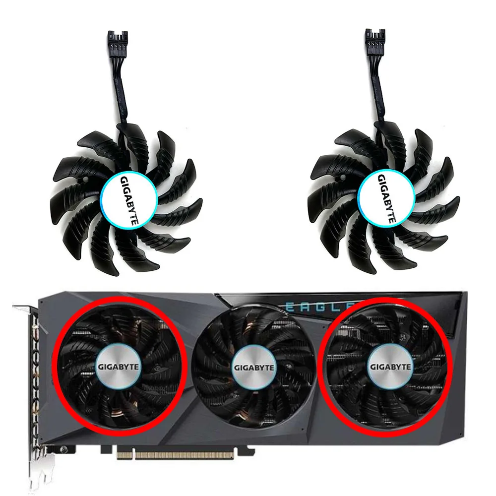 NEW 78MM Cooler Fan Replacement For Gigabyte Radeon RX 6600 6700 XT GeForce RTX 3070 Ti EAGLE Graphics Video Card Cooling Fans