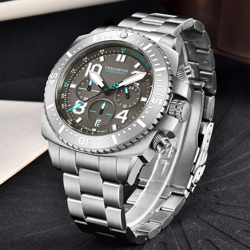 

FEELNEVER Fashion Sapphire Waterproof Luminous Watch Men Automatic Watch For Men Stainless Steel Men's Mechanical Wristwatches