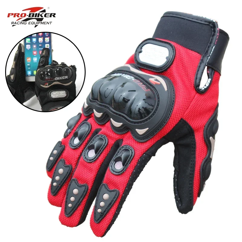 

Touch Screen Motorcycle Riding Gloves Retro PRO Moto Racing Luvas Men's Motocross Offroad Full Finger Biker Protective Glove