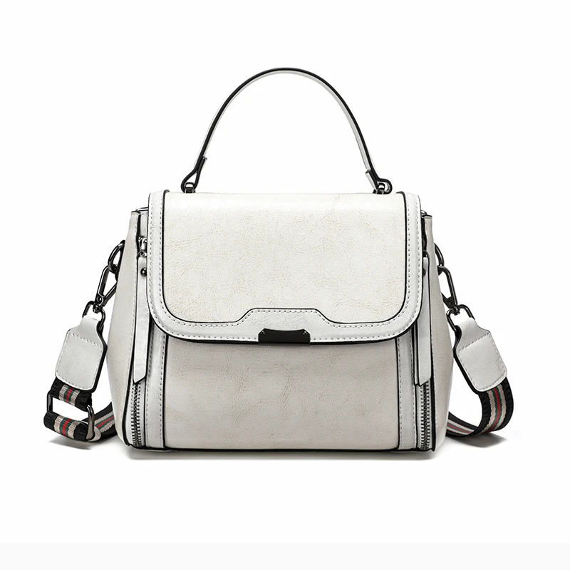

Women Luxury Designer Oil Wax Cow Leather Handbag Ladies Commute Handbill Crossbody Bag Female Portable Messenger Shoulder Bags