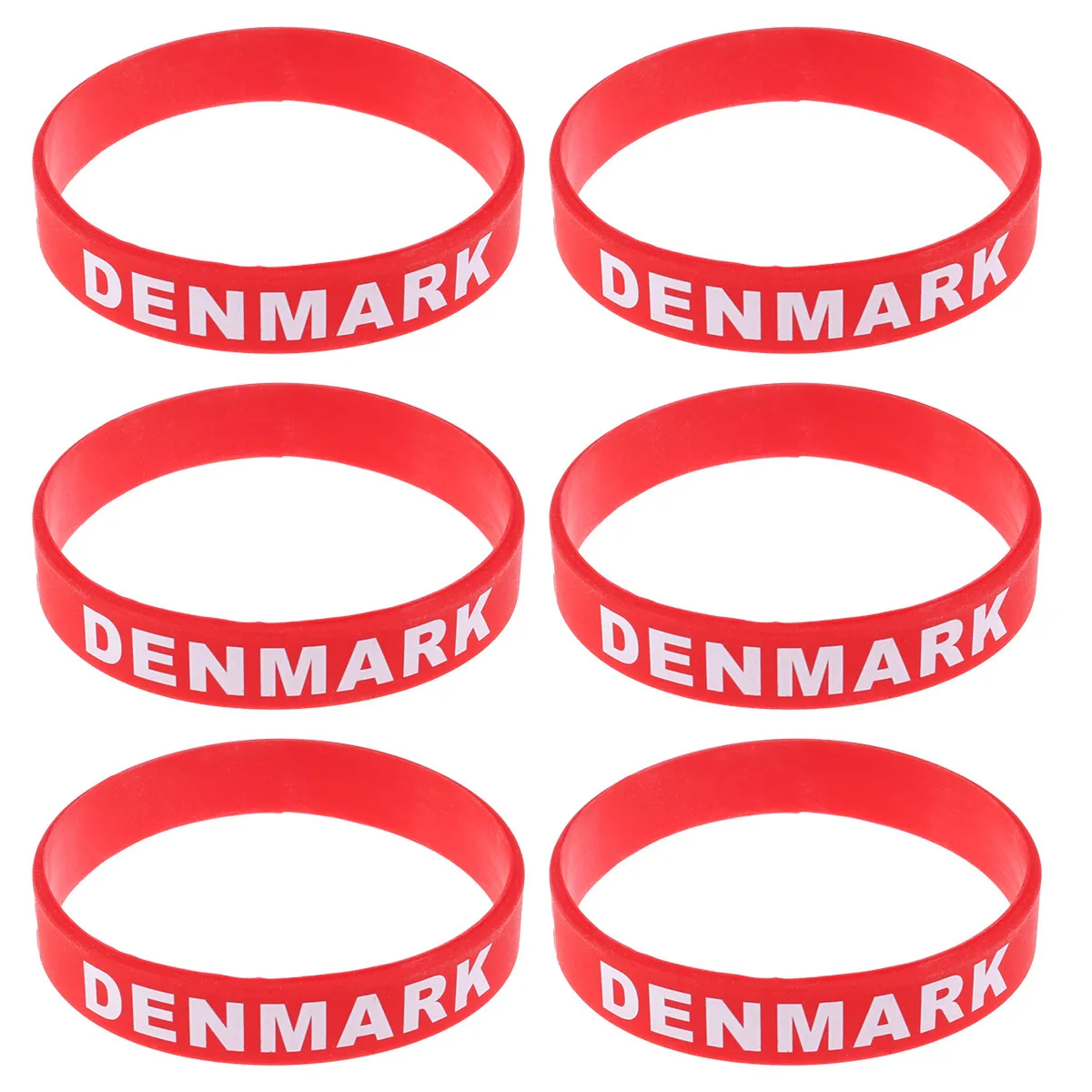 6Pcs Silicone Country Wristbands Soft Comfortable Football Match Bracelets Soccer Fans Support Cheer for Your Country
