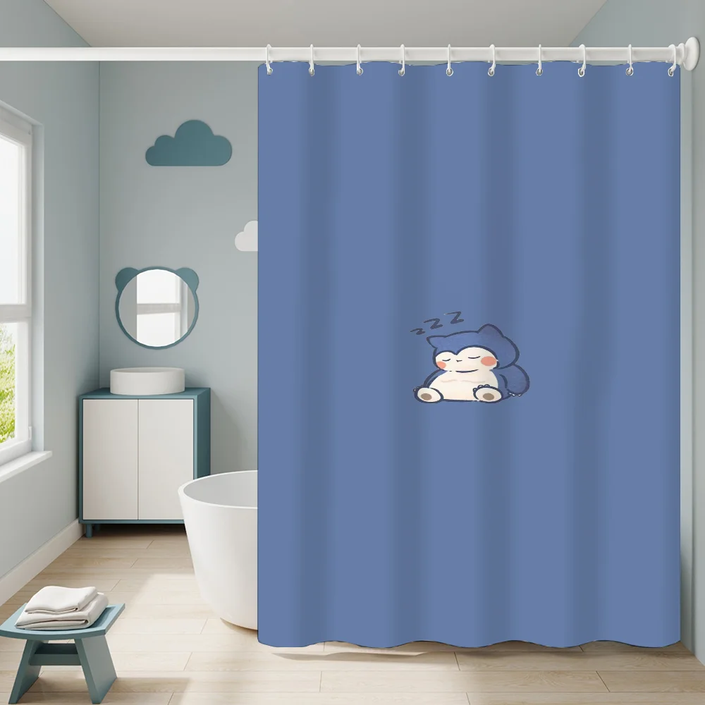 Curtains for Bathroom Shower Curtain Bath Curtain Pokemons Sets Accessories Waterproof Fabric the Set European Products Home