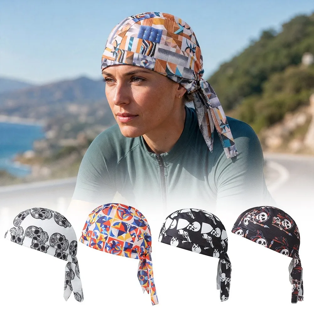 New Paisley Print Hijab Caps Breathable Adjustable Bandana Headscarf Quick Dry Comfortable Chemo Cap Running