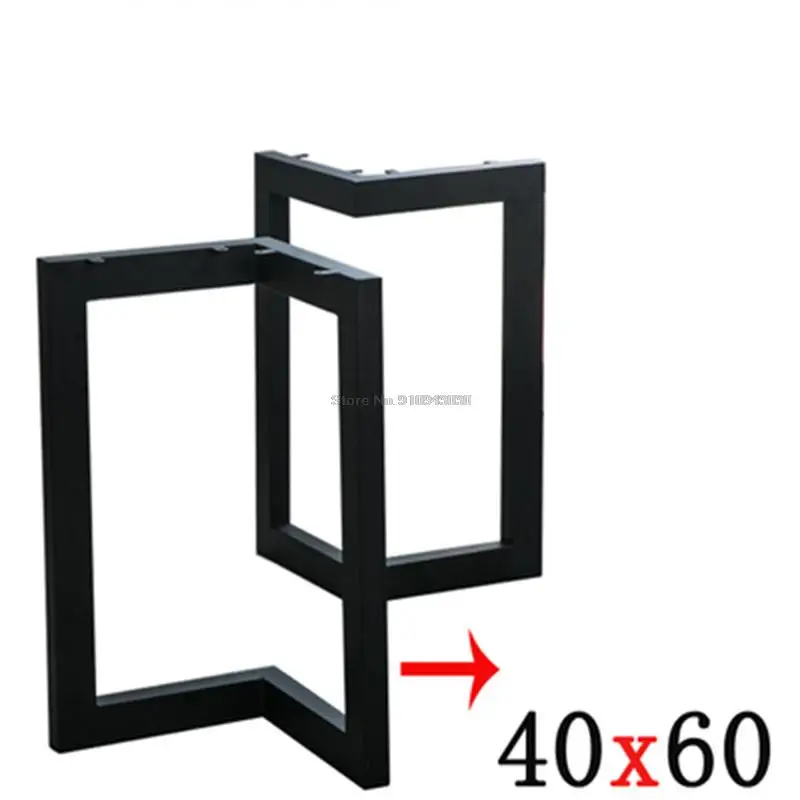 V-shaped Frame Bracket Feet 2 pcs 28-Inch Industrial Steel Table Legs Frame Bracket Metal Table Legs With Floor Protection Pads