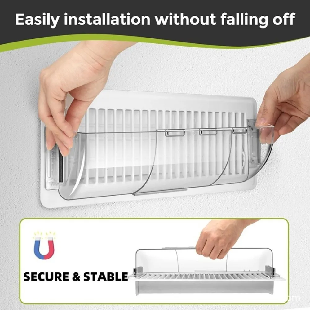 Adjustable Air Conditioner Vent Deflector Transparent Anti-Direct Blowing Heater Vent Deflector Plastic