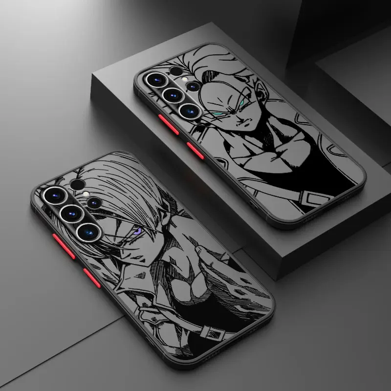 Black Edge Shell Handyhülle für Samsung Galaxy S9 S21 S10 S24 S23 Ultra S25 S20 Note 20 10 S21 FE S22 Plus Dragon Ball Torankusu
