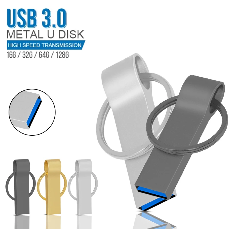 Clé USB 3.0 haute vitesse, clé USB en métal, clé USB, clé USB pour Android Micro, PC, voiture, TV, 64 Go, 32 Go, 16 Go, 128 Go