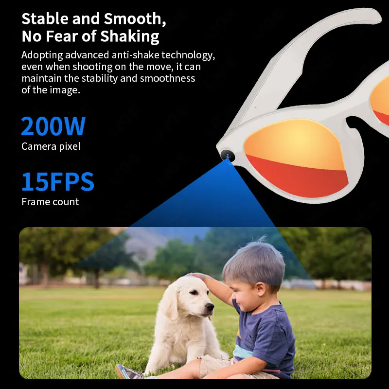 New AI Smart Glasses 4GB Memory Recording Videos Photo Recognition Answer Translation 290mAh WiFi Transmission Bluetooth Glasses