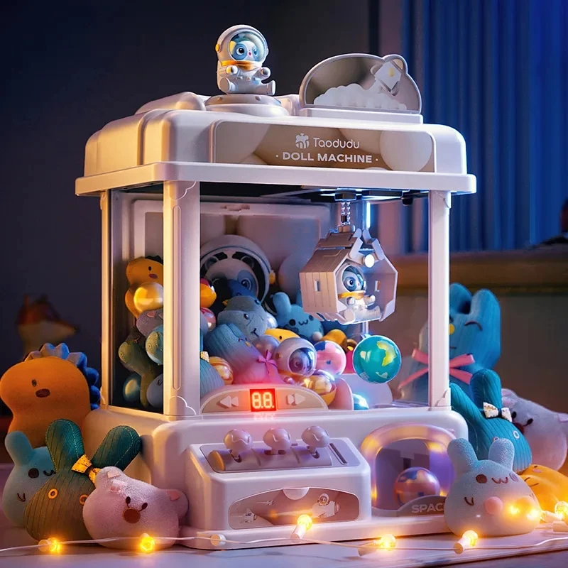 Children Electric Clip Doll Arcade Machine DIY Coin Operated Play Game Mini Claw Machine Kids Interactive Toys Christmas Gifts