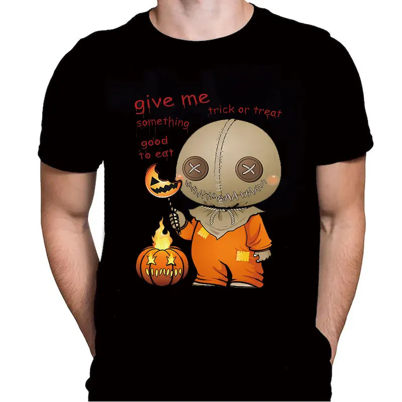 Give Me Some Thing Good To Ear Sam Trick or Treat Unisex T-Shirt Horror Movie Shirt Sammy Horror Sam Pumpkin Cotton Shirt Tops