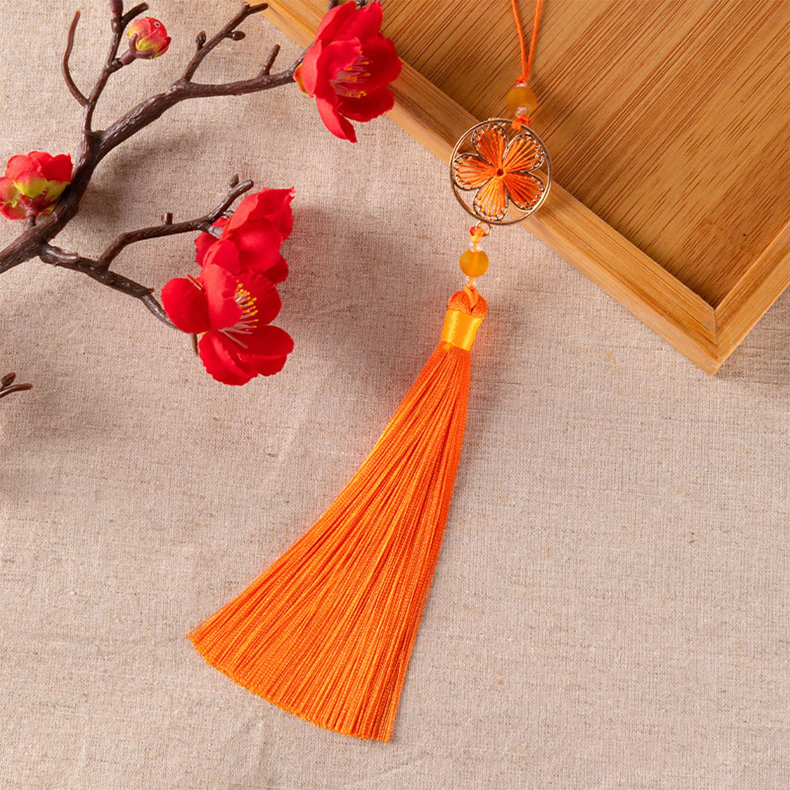 14 سنتيمتر النمط الصيني شرابة قلادة طويلة هامش ل Hanfu تشيباو السيف مروحة القديمة Zither ديكور DIY بها بنفسك هدية البوليستر الحرف اليدوية