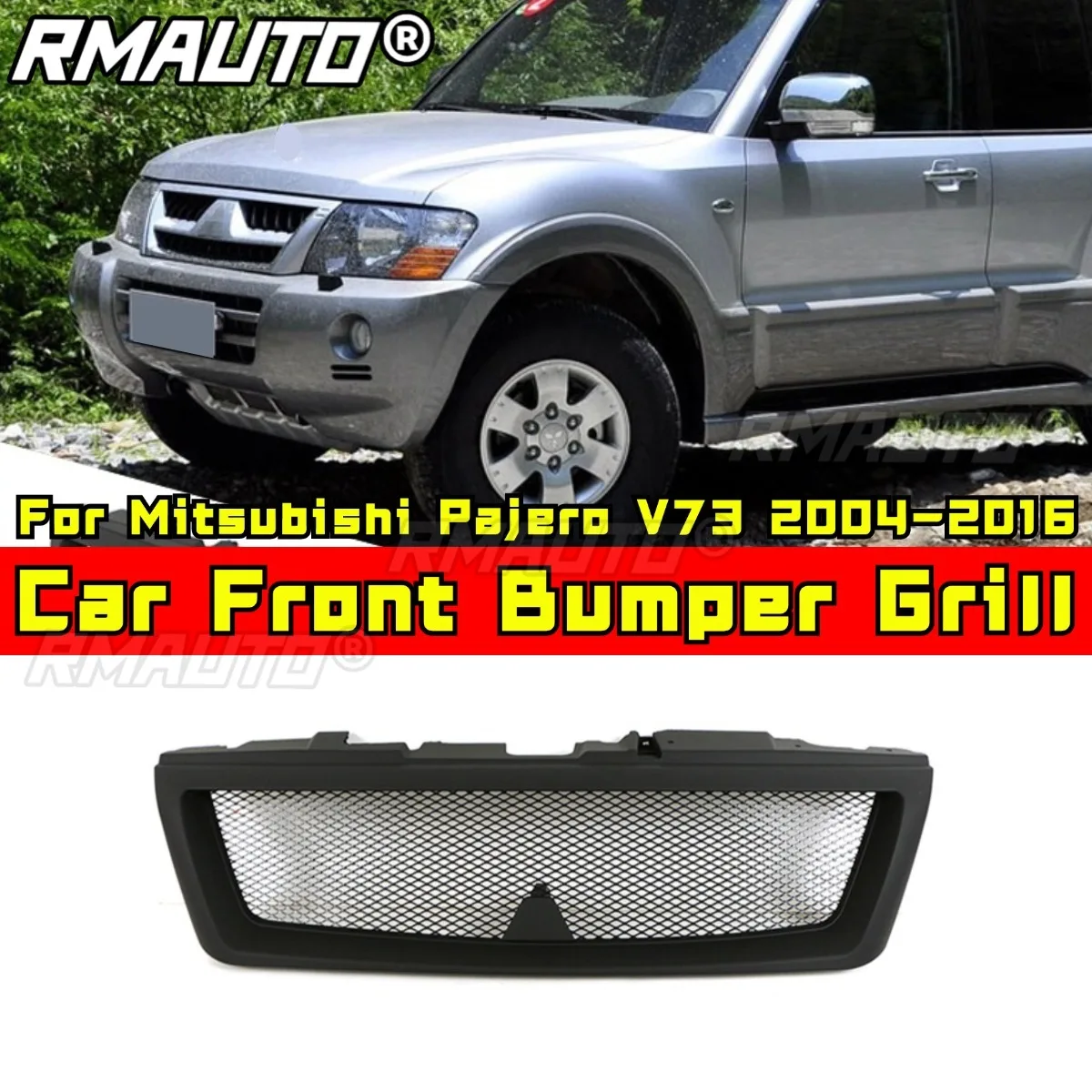 

Car Front Bumper Grill Racing Grills Car Grille For Mitsubishi Pajero V73 2004-2016 Body Kit Car Accessories