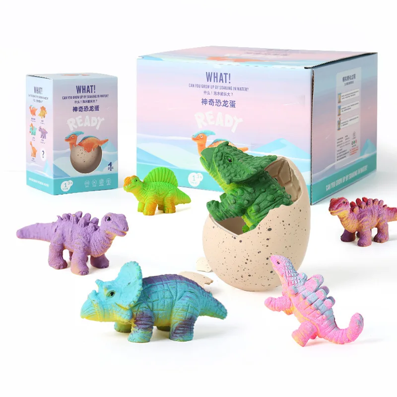 Creative Jurassic Dinosaur Egg Toy Soak In Water To Expand Hatching Breaking Shell Children Early Education Growth Cognition Toy