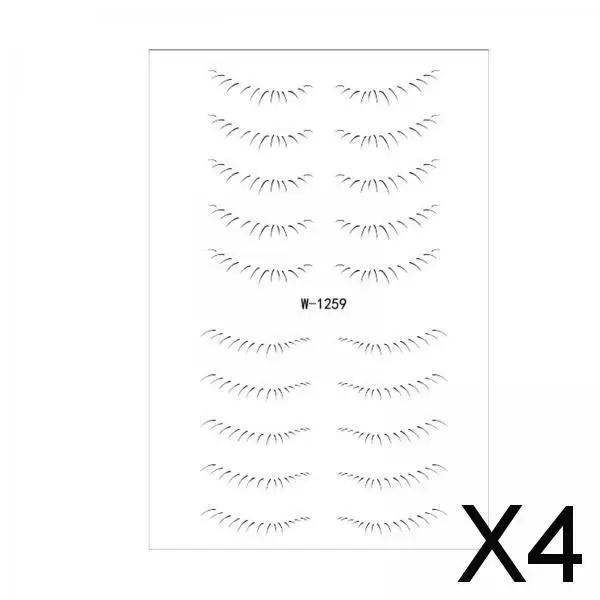 Bandes d'autocollants pour extension de cils inférieurs, outil de maquillage réaliste 3D bricolage, faux cils pour cosplay, fêtes, 2 pièces