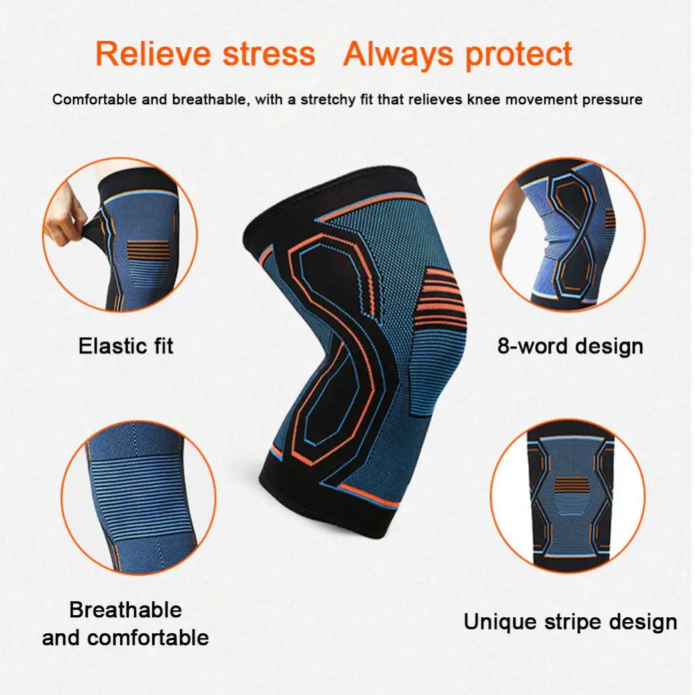 Respirável Nylon Sport Knee Pads, Fitness Gear, Almofada de Proteção do Joelho, não machuca a pele, 1 Pc, 3 Pcs, 5Pcs