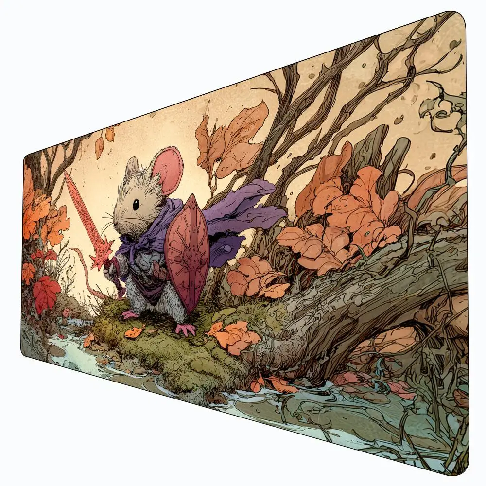

Sword and Shield Rat Knight MTG Playmat Magic Card Battle Mat Non-Slip Durable 35X60CM Commander playmat Board Game Mat for TCG