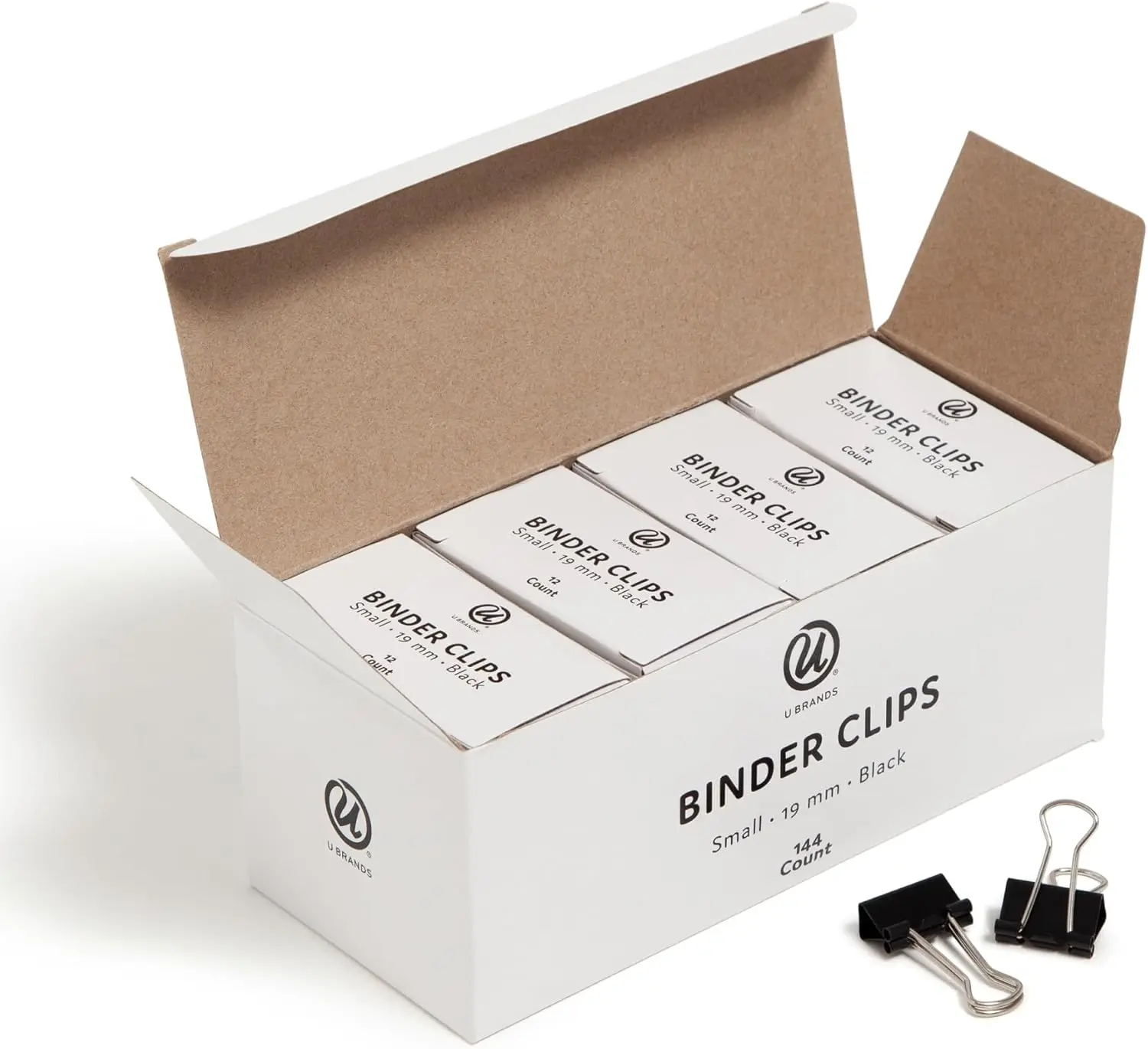 

Mini Binder Clips 3/4 Inch 144 Pack Black Metal Paper Clamps for Office School Home