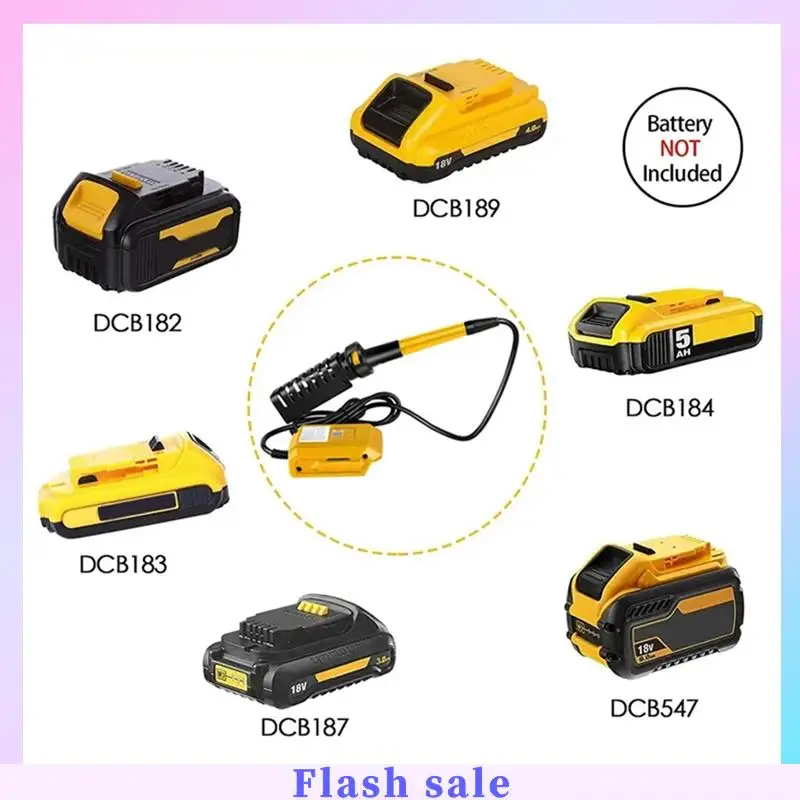 

Цифровой электрический паяльник A06R 60 Вт для батареи Dewalt 18 В/20 В 300-510 ℃ Электрический паяльник с регулируемой температурой