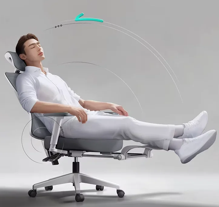 Black And White P5 Ergonomic Chair Computer  Home  Office  Learning Chair E-sports  Book Desk Lunch Break