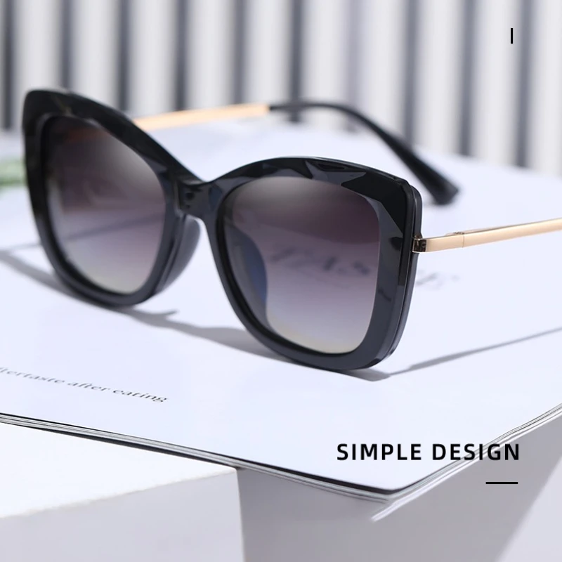 نظارات شمسية مستقطبة بمشبك مغناطيسي عصري من GJ OPTICIAN متعددة الاستخدامات للنساء مضادة للضوء الأزرق نظارات طبية للقراءة التقدمية