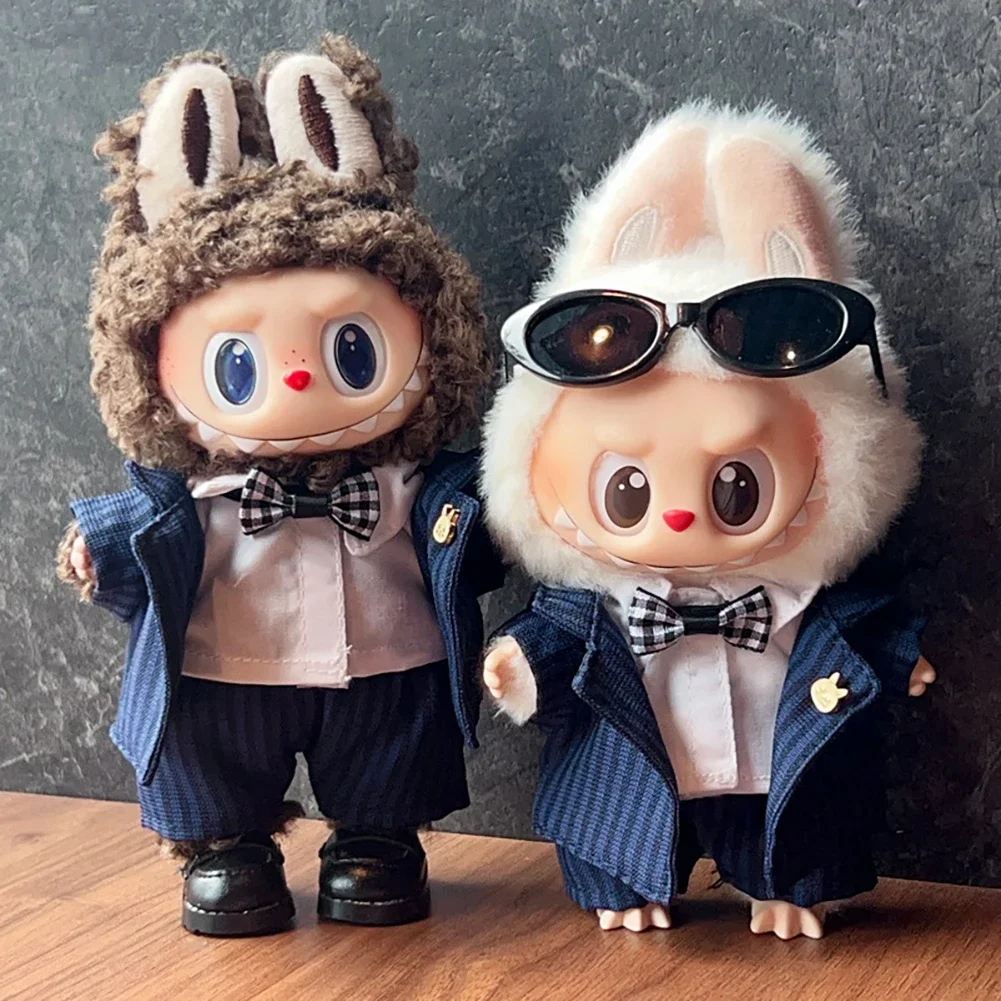 For 17 cm Labubu clothes pendant Labubu gentleman clothes suit explosion for Ropa Labubu Accessories Clothes
