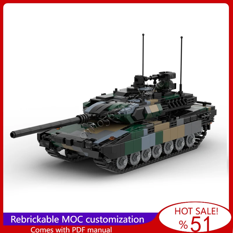 1055 PCS MOC Third Generation Modern Main Battle Tank Model DIY Set Assembled Educational Creative Children Toys Birthday Gifts
