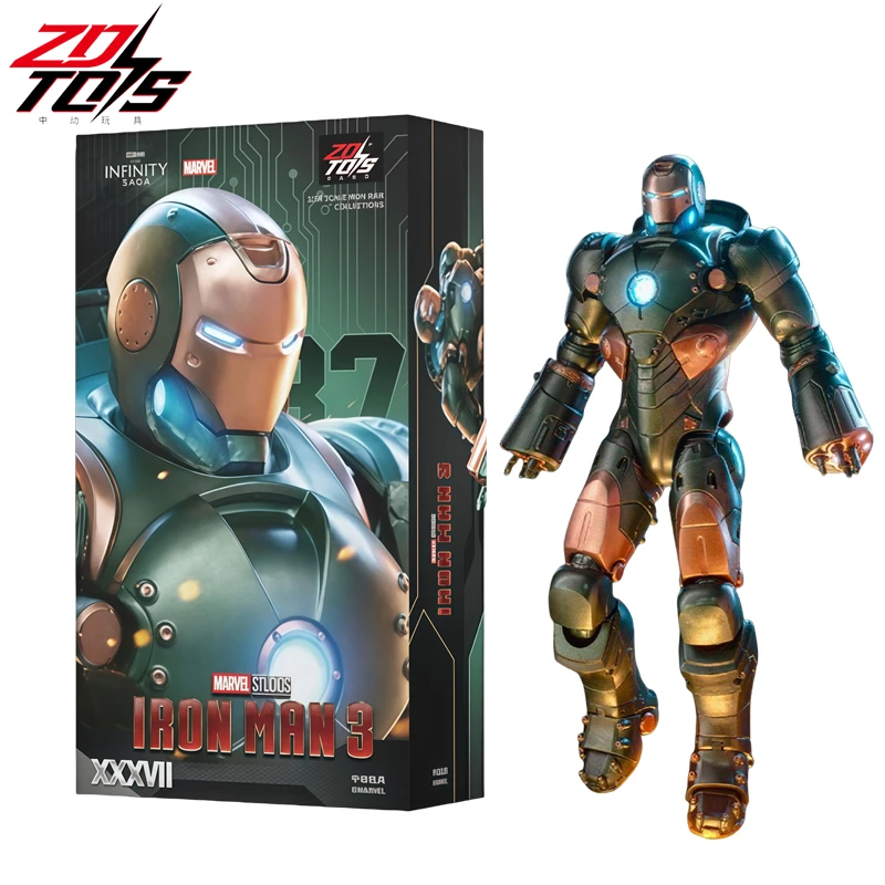 

ZDTDS Original Iron Man MK37 Hammerhead 1/10 7INCH Mark37 Action Figure Marvel Legend Avengers Joint Movable Toy Model Gift