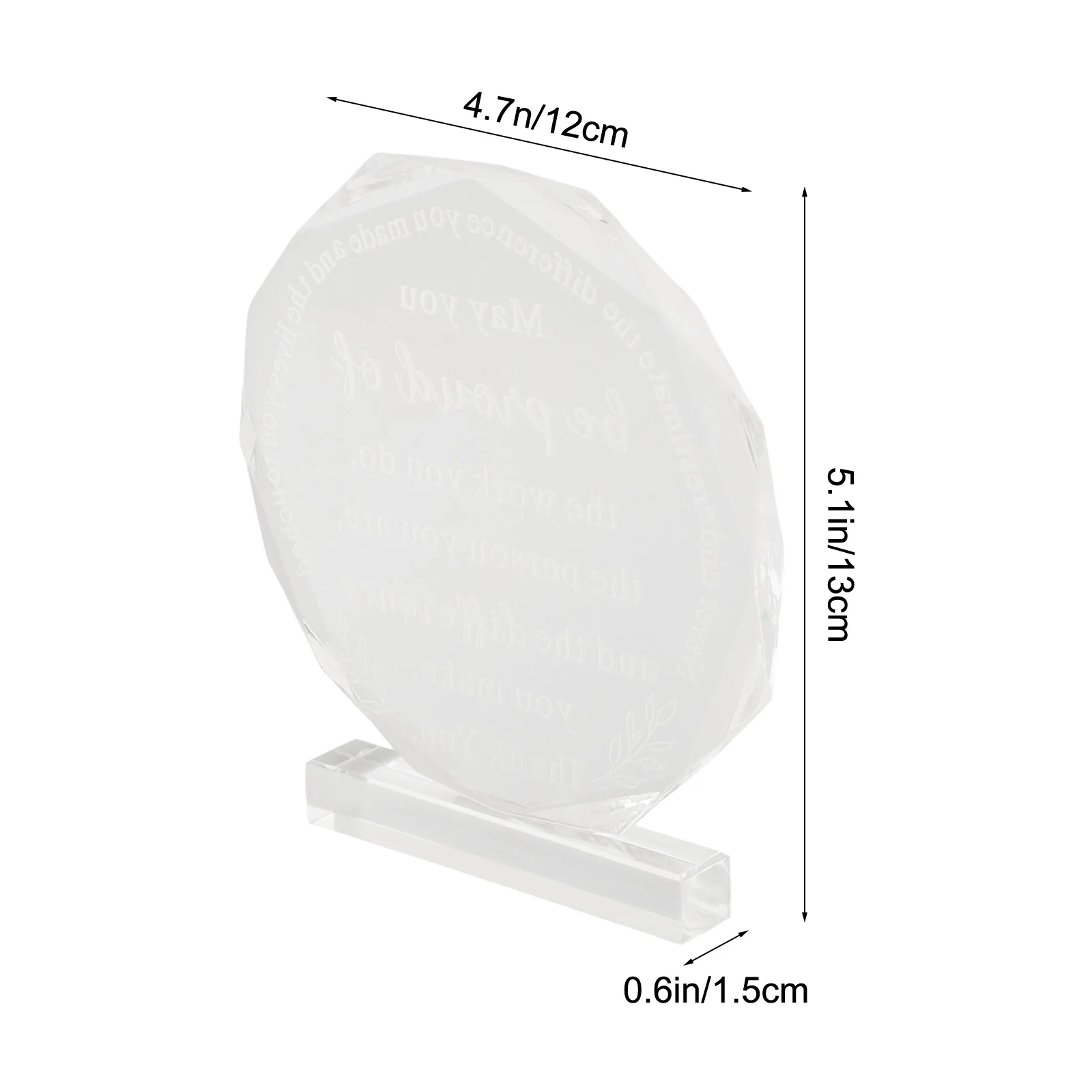 

Commemorative Trophy Employee Retirement Trophy 4.7*5.1*0.4in 12*13*1cm Easy To Pack And Store Motivation And Inspiration