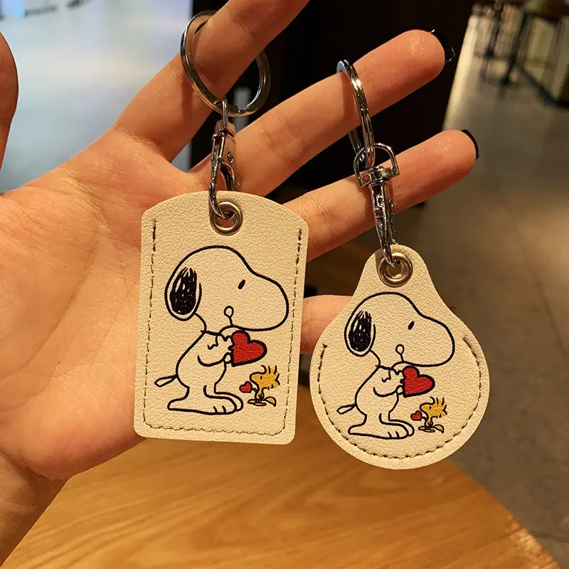 Anime Kawali Snoopy Woodstock Access Card Protective Sleeve Induction Soft Card Sleeve Droplet Shaped Cute Birthday Girls Gift