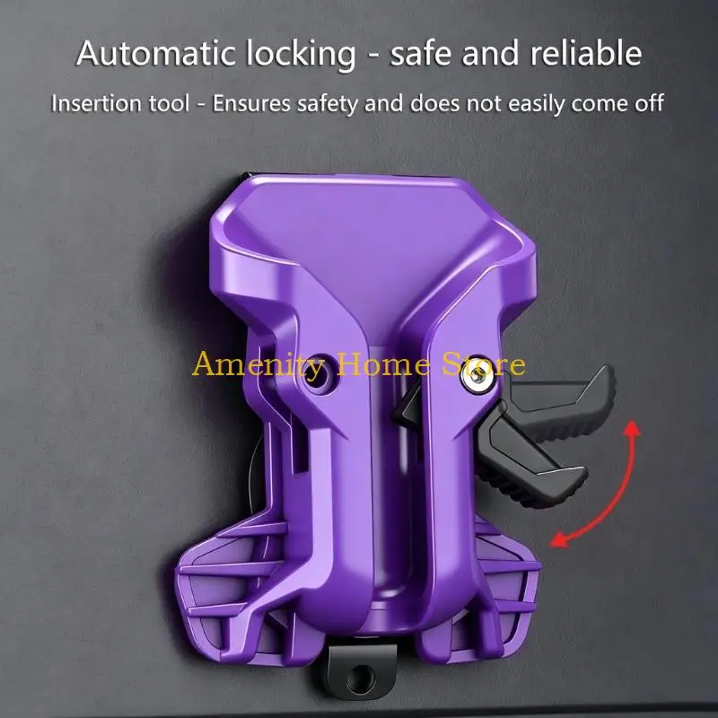 F26C Heavy Duty Power Tool Hanger With Auto Locking Mechanism And Secure Waist Mount For Drill Hammer