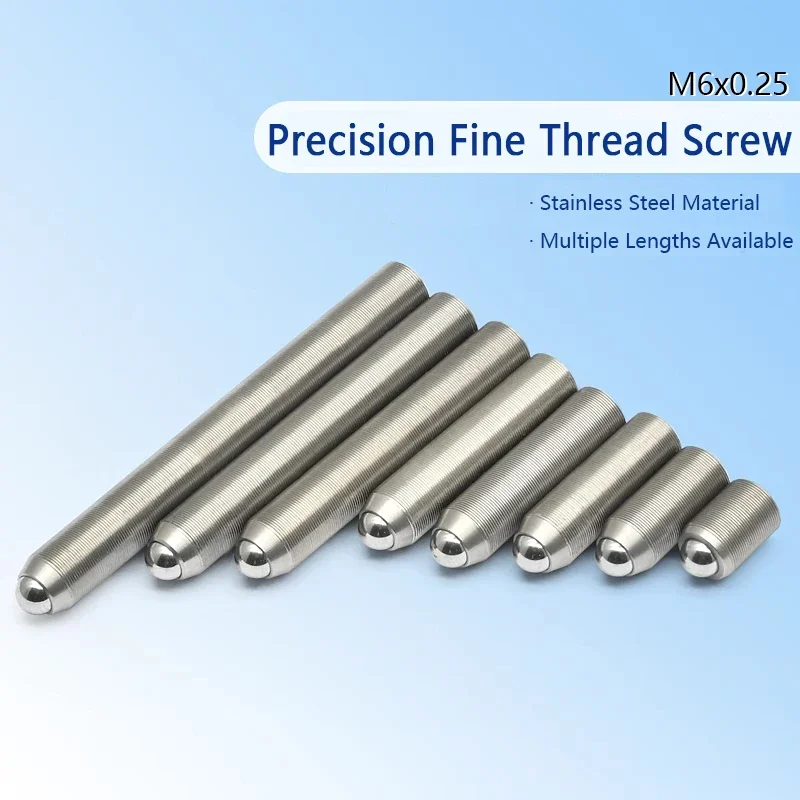 M6x0.25 Precision Fine Tooth Adjustment Screw Optical Fine Adjustment Thread Auxiliary Screw Laboratory Accessories