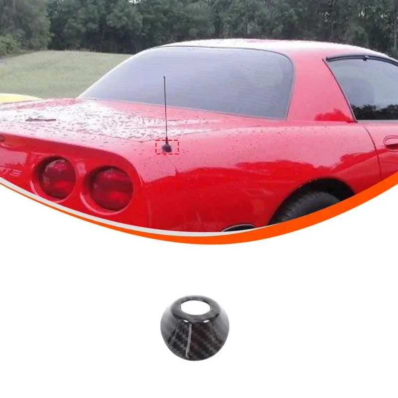 For Corvette C5 1998-2004 antenna base protective cover Automobile antenna protective cover ABS carbon fiber pattern 1pcs