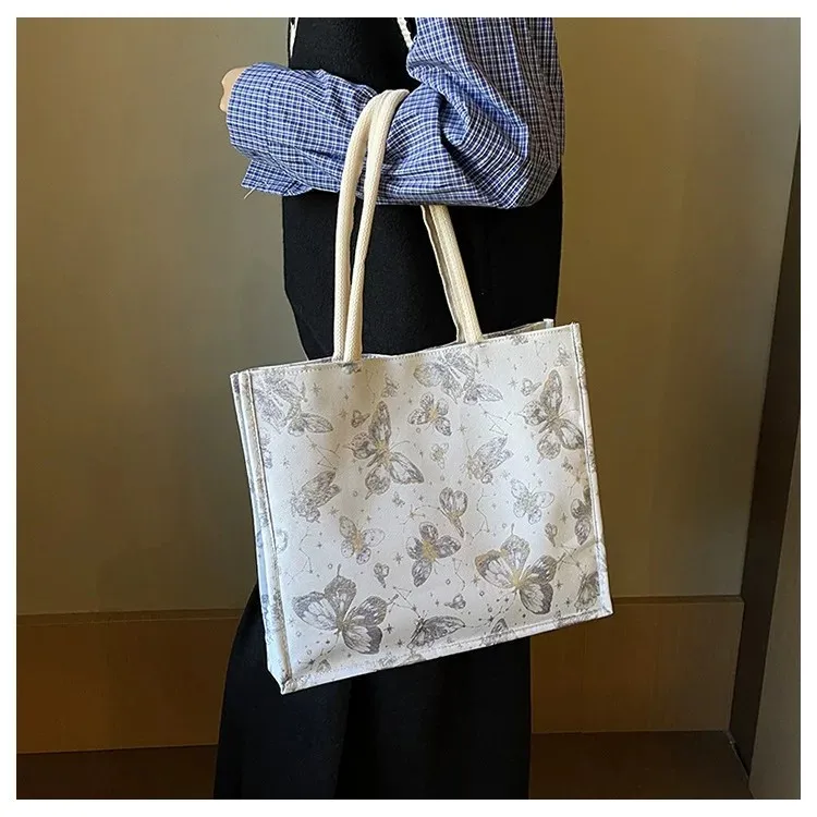 Large Capacity Canvas Tote Bag Women's Handbag 2026 New Style Commuter Bag JIFANPAUL Brand Summer Collection Single Shoulder