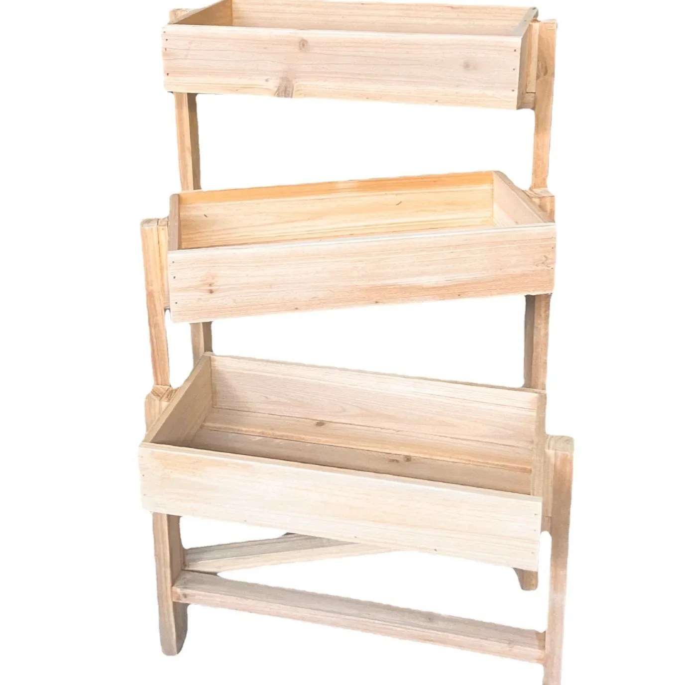 Retro Solid Wood Flower Rack for Balcony for Indoor High Quality Easy to Clean Durable Build Compact Size Easy to Use