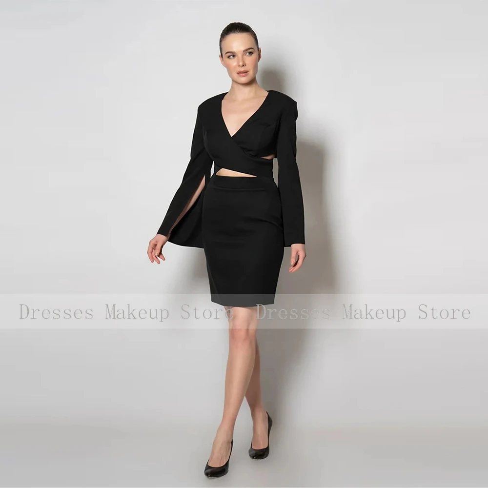 Short skirt Elegant Charmeuse Criss-Cross Evening Sheath V-neck Bespoke Occasion Gown Sexy Cocktail Dresses Gowns 2024