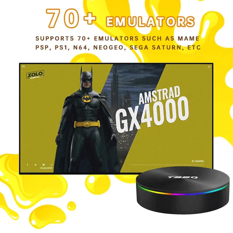 Hyper Base C1 4K HD Game Box 110000Games Built-In 70+Simulators Android 9.0 TV Box EmuELEC 4.5 Retro Video Game Console Kid Gift