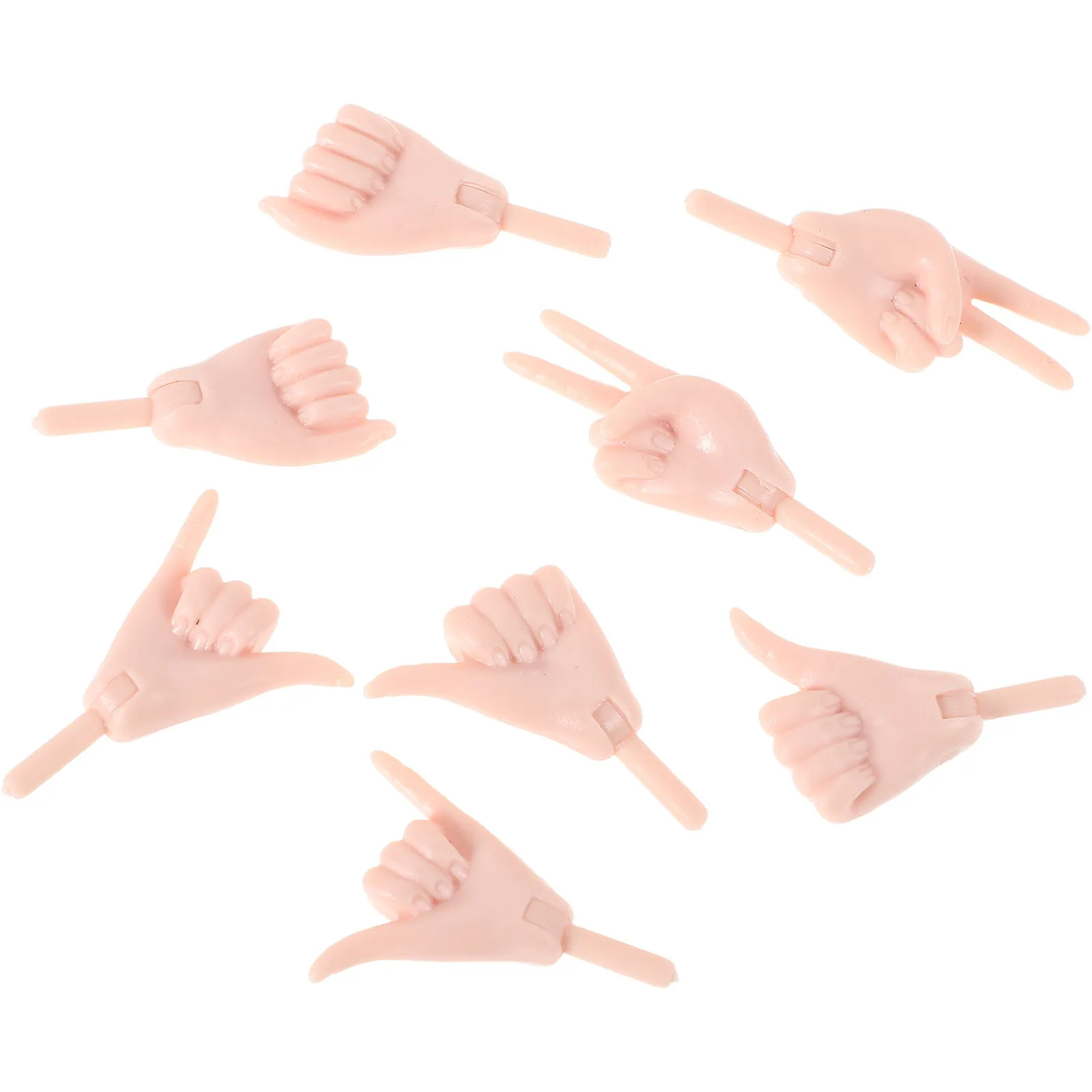 

4Pairs Miniature Hand Sets Variety Styles DIY Creativity Long-Lasting Compatible Accessories for Mini Figures Craft Supplies