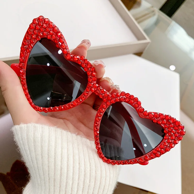 

Sun Glasses Anti-Uv Heart Sunglasses Luxury Sunglasses Uv400 Women'S Sunglasses For Women New Year Party Gift