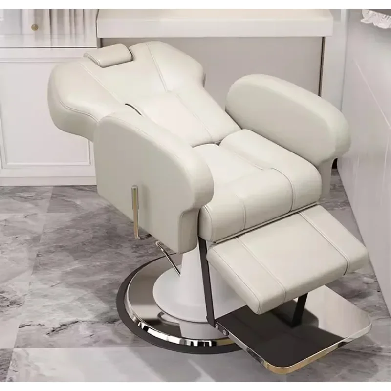 Beauty, hairdressing dedicated head therapy hair chair, hot dyeing, and facial contouring, foldable cutting chair