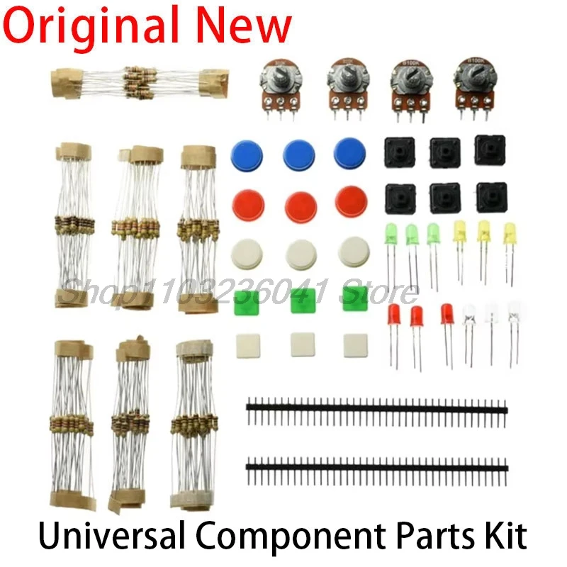 Electronic Component Kit Universal Parts Package Common Resistance LED Potentiometer Component Kit for Arduino Starter Kit R3