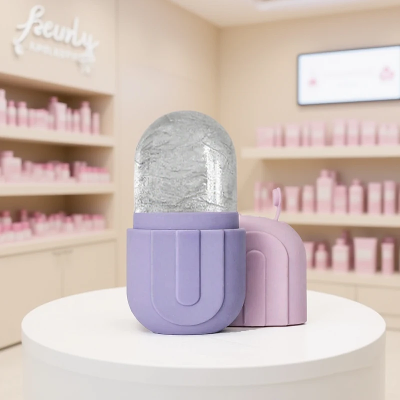 Beauty Massage Silicone Ice Mold Facial Cold Compress Ice Roller For Face And Eyes Cooling And Firming Facial Skin Care Tool