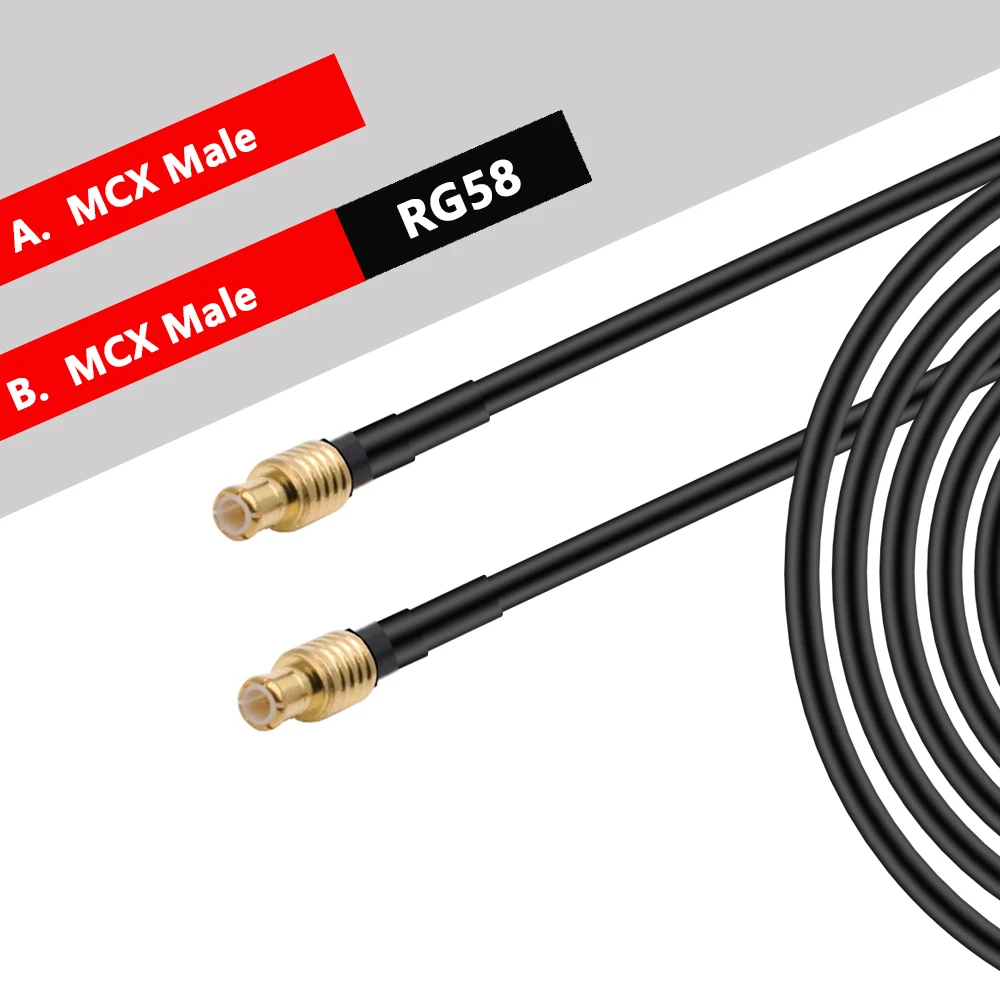 

40 шт. MCX Male to MCX Male 1M RG58 Коаксиальный кабель