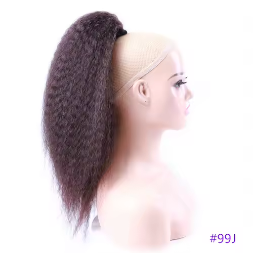 Fake Synthetic Drawstring Ponytail Elastic Hair Extension For Women Kinky Curly Ponytail Synthetic Hair High Puff Afro Hairpiece - Image 13
