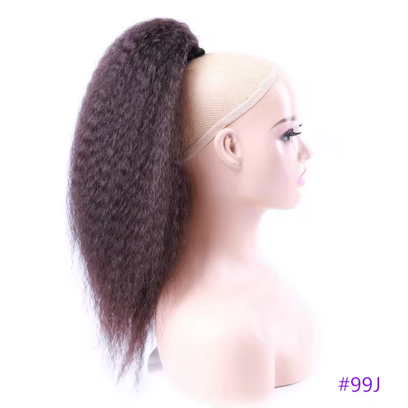 Fake Synthetic Drawstring Ponytail Elastic Hair Extension For Women Kinky Curly Ponytail Synthetic Hair High Puff Afro Hairpiece - Image 13