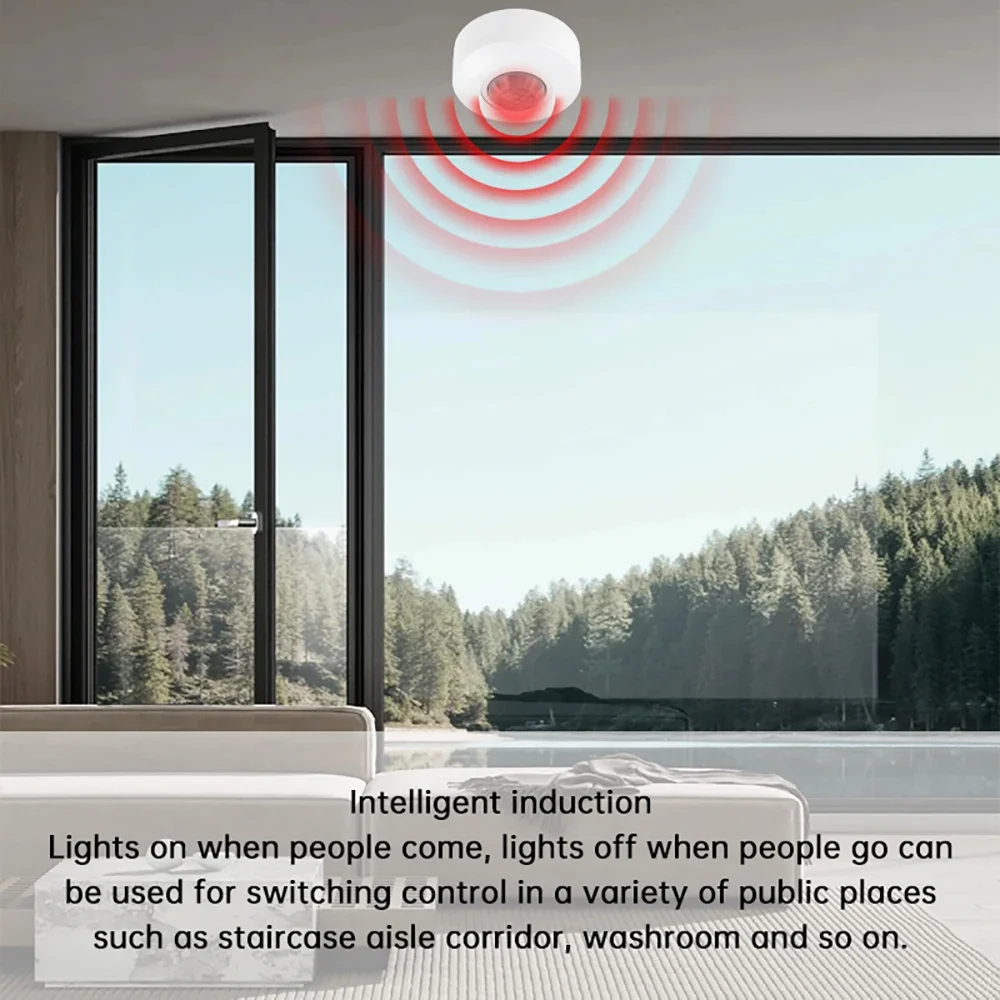 Mini Sensor de movimiento PiR, interruptor de inducción montado en el techo, hogar inteligente, Sensor infrarrojo de cuerpo humano para pasillo de alta sensibilidad