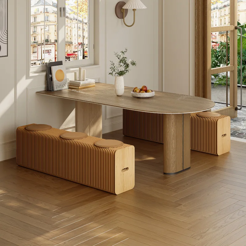 Japanese Folding Stool Simple Strip Stool With Pu Pad Fashionable Design Storage Space Saving Multi-functional Home Shoe Changin